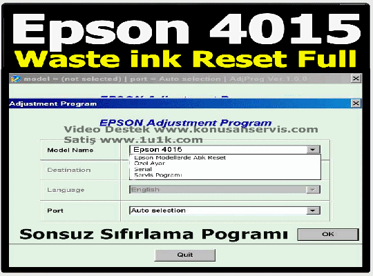Epson WP4015 Reset Emici Dolu Giderme